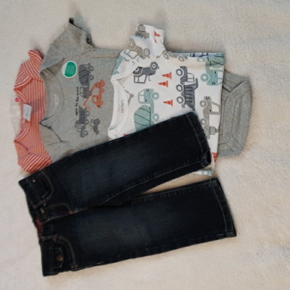 BABY ONESIES - JEANS BUNDLE 18 MONTHS